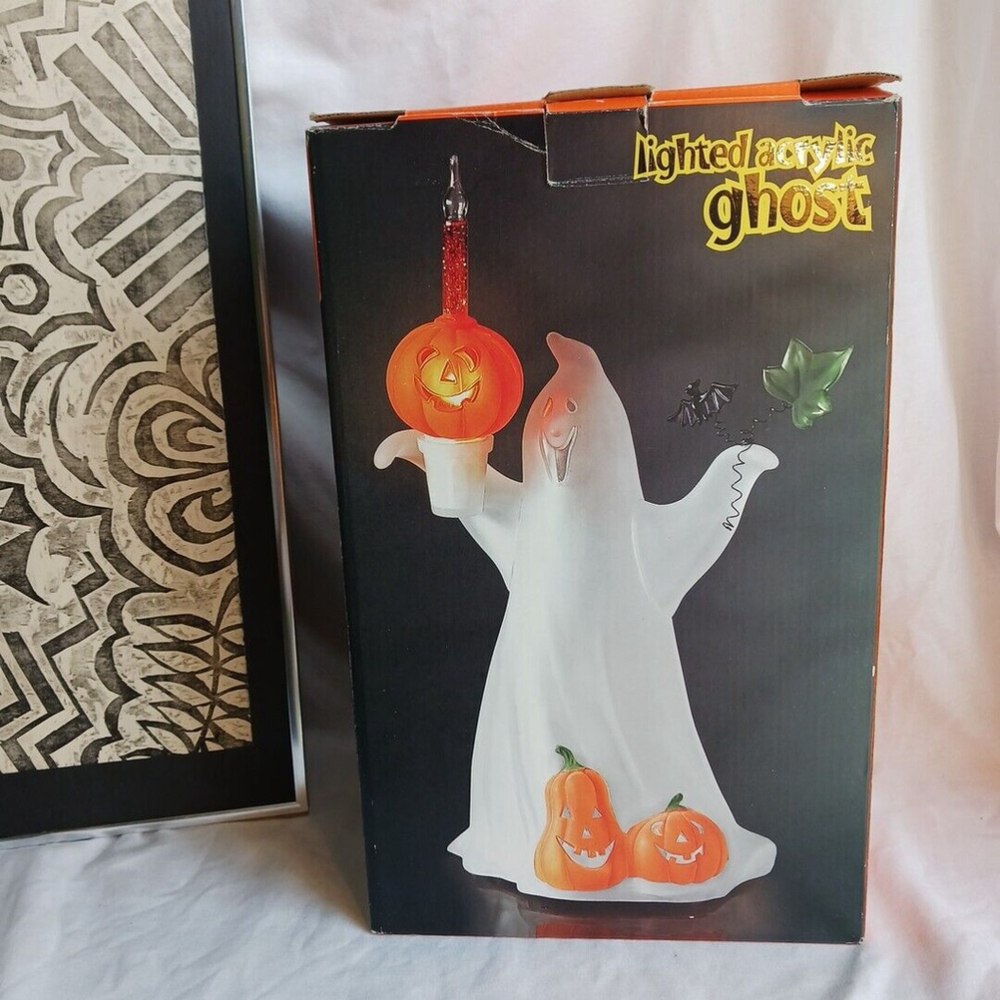 JC Penney Home Collection Light Up Ghost Pumpkin Halloween